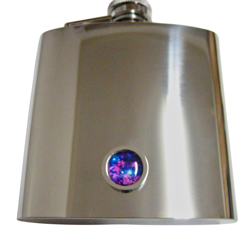 Bordered Bright Nebula Cloud Large Flask - image 1